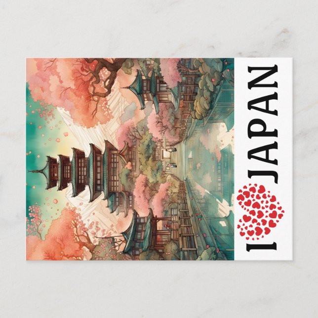 I KÄRLEK JAPAN VYKORT (Framsida)