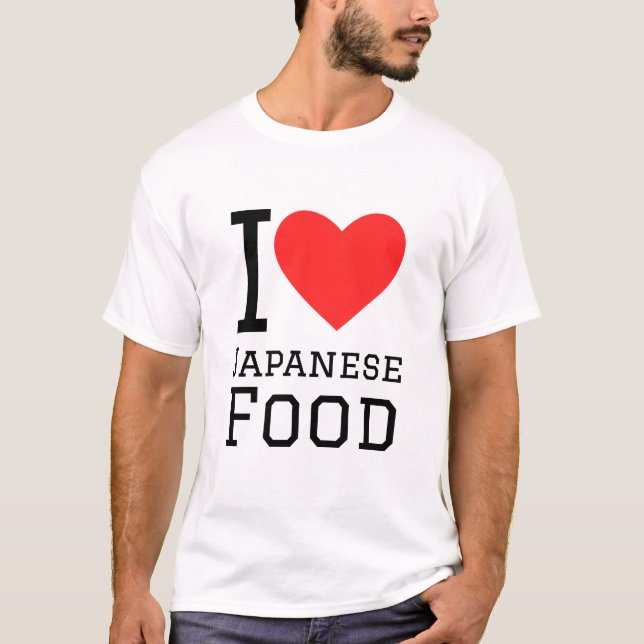 I kärlek japansk mat t shirt (Framsida)