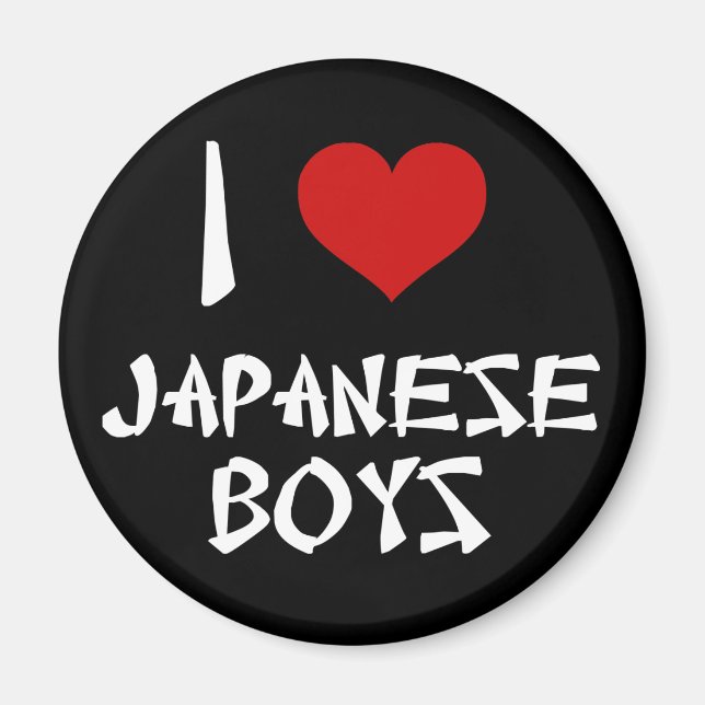 I Kärlek japanska Boys Magnet (Framsidan)