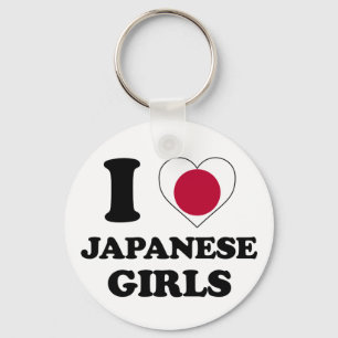 I kärlek japanska flickor nyckelring