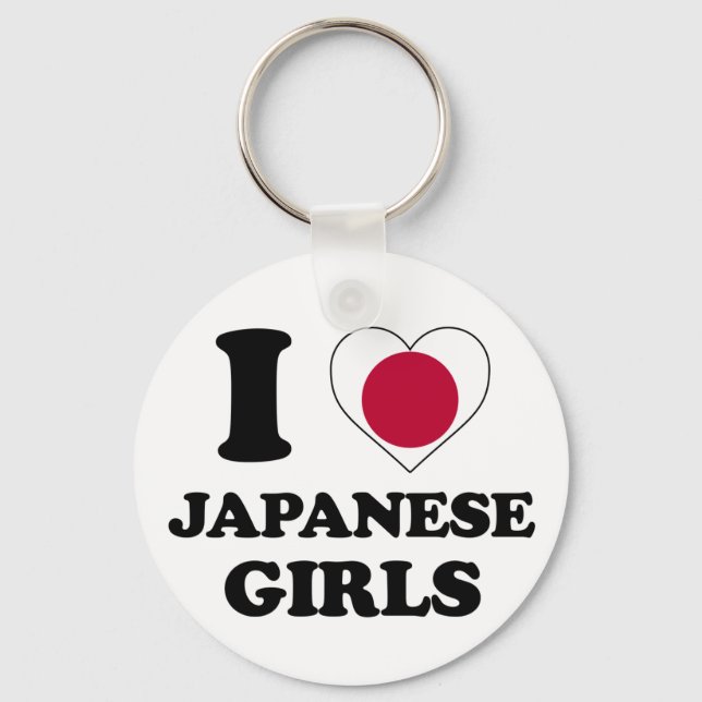 I kärlek japanska flickor nyckelring (Framsida)