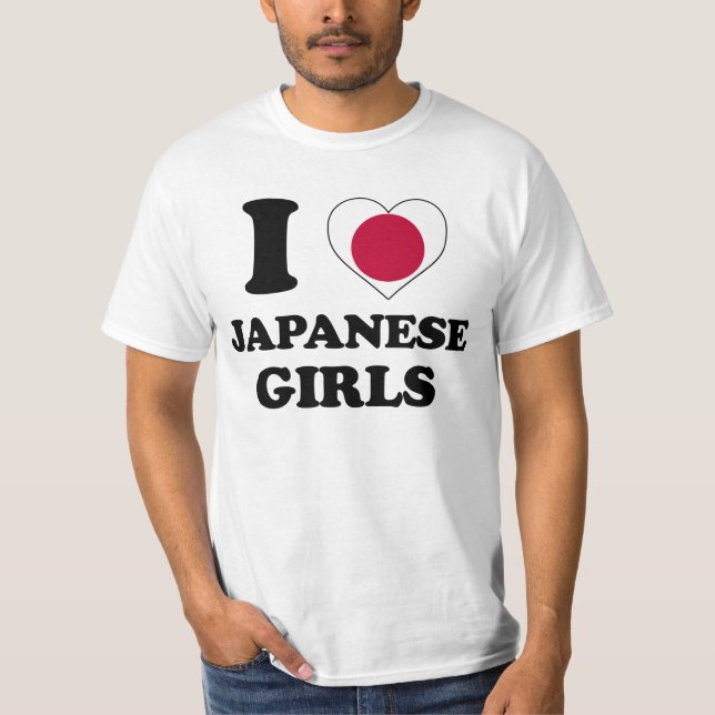 I kärlek japanska flickor t-shirt (Framsida)