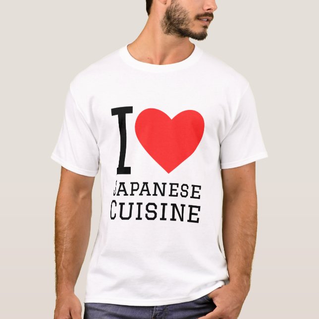 I kärlek Japanskt cuisine T Shirt (Framsida)
