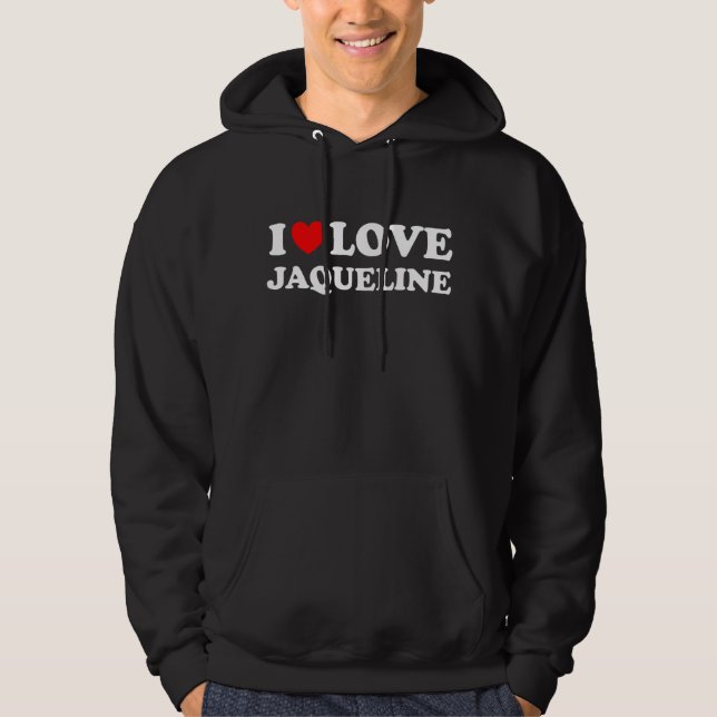 I Kärlek Jaqueline I Heart Jaqueline Hoodie (Framsida)