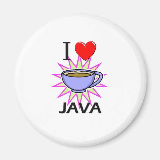I Kärlek Java Magnet (Framsidan)