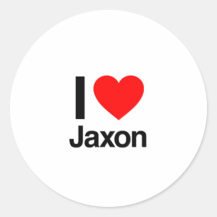 i kärlek jaxon runt klistermärke