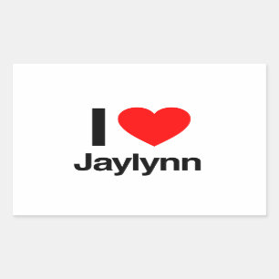 i kärlek jaylynn rektangulärt klistermärke