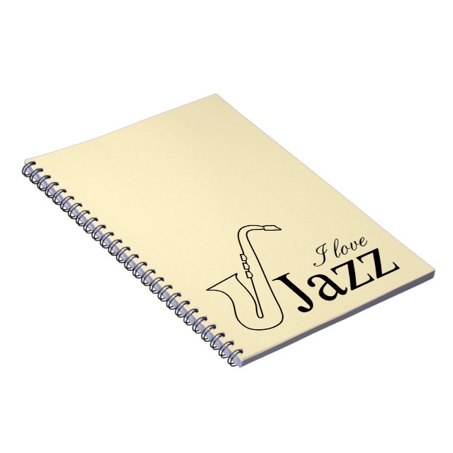 I kärlek jazz anteckningsbok med spiral (Högra Sidan)