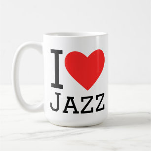 I kärlek jazz kaffemugg