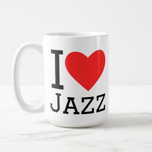 I kärlek jazz kaffemugg (Vänster)