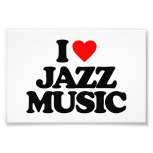 I KÄRLEK JAZZ MUSIC FOTOTRYCK