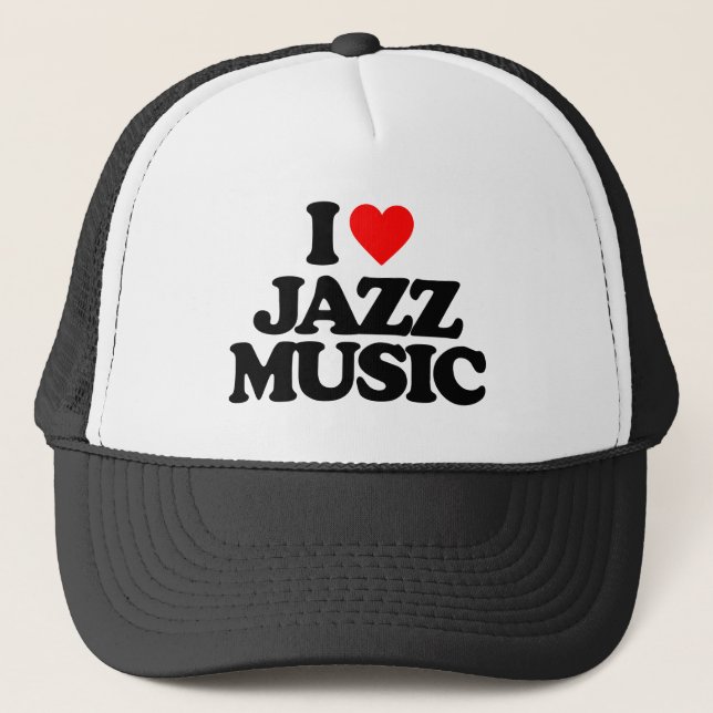 I KÄRLEK JAZZ MUSIC TRUCKERKEPS (Framsida)