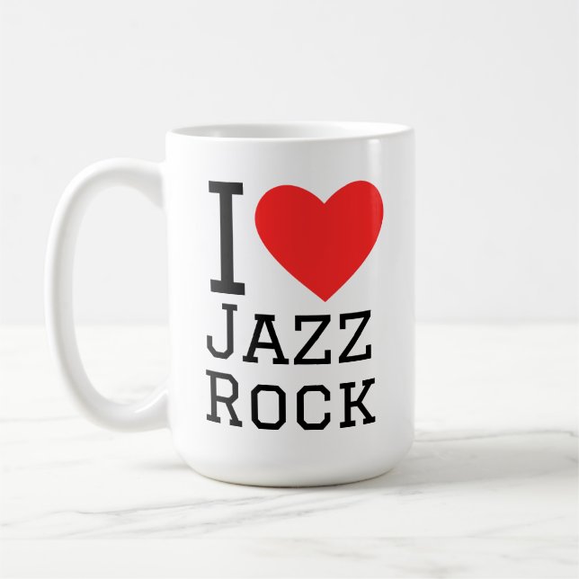 I kärlek jazz sten kaffemugg (Vänster)