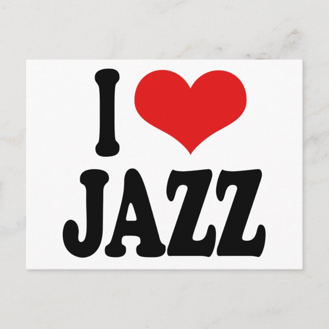 I Kärlek Jazz Vykort (Framsida)