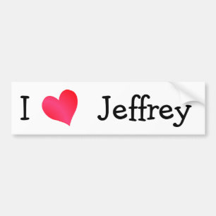 I Kärlek Jeffrey Bildekal
