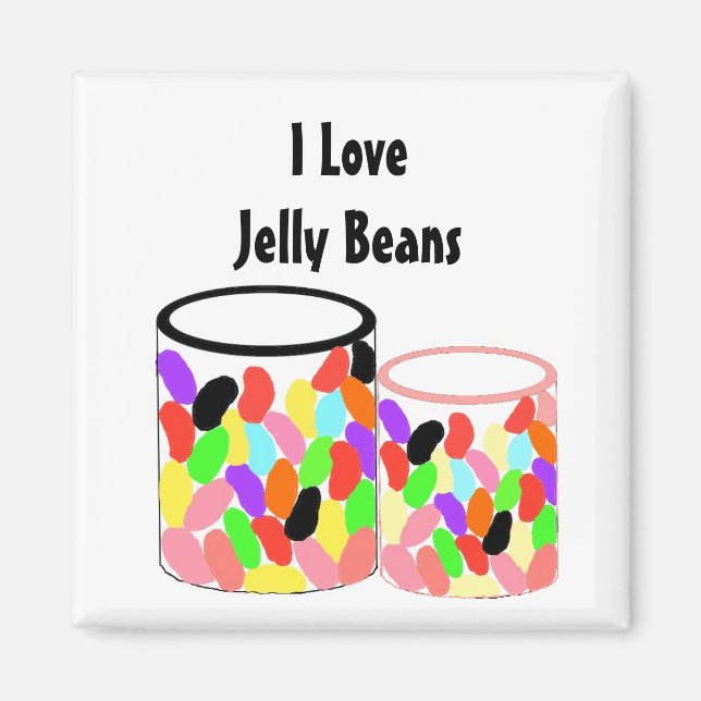 I Kärlek Jelly Beans Magnet (Framsidan)