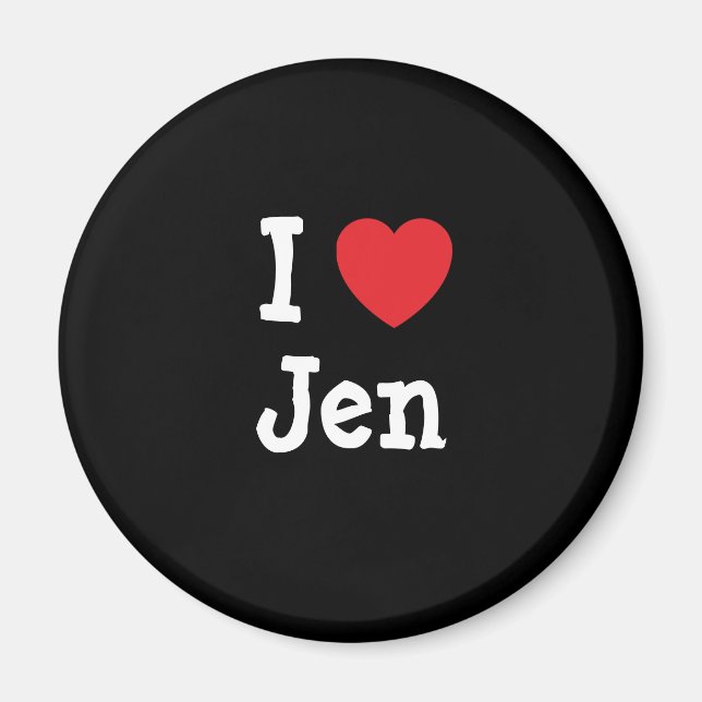 I kärlek Jen eart T-Shirt Magnet (Framsidan)