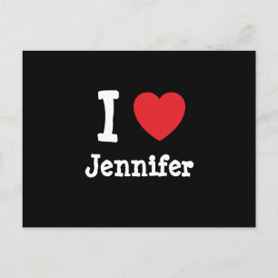 I kärlek Jennifer eart T-Shirt Vykort