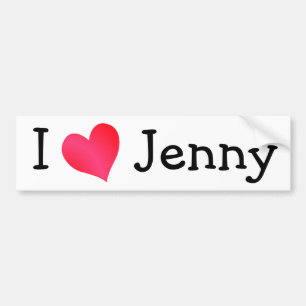 I Kärlek Jenny Bildekal