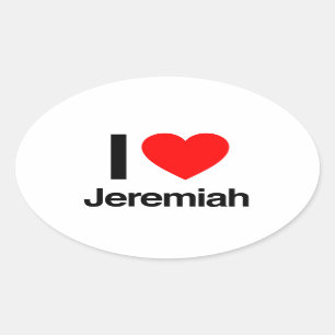 i kärlek jeremiah ovalt klistermärke