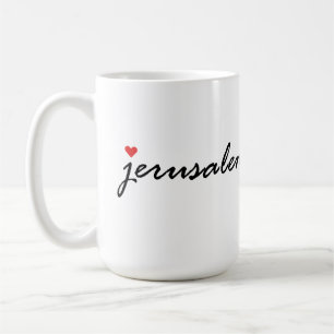 I kärlek Jerusalem Israel Kaffemugg