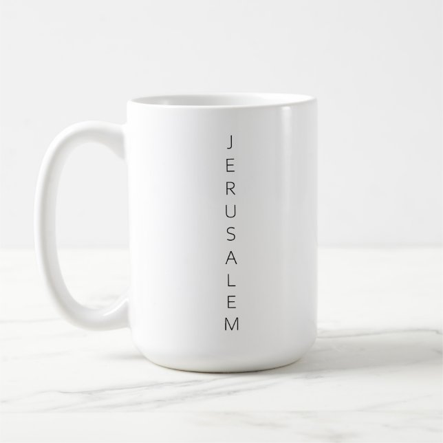 I kärlek Jerusalem Israel Kaffemugg (Vänster)