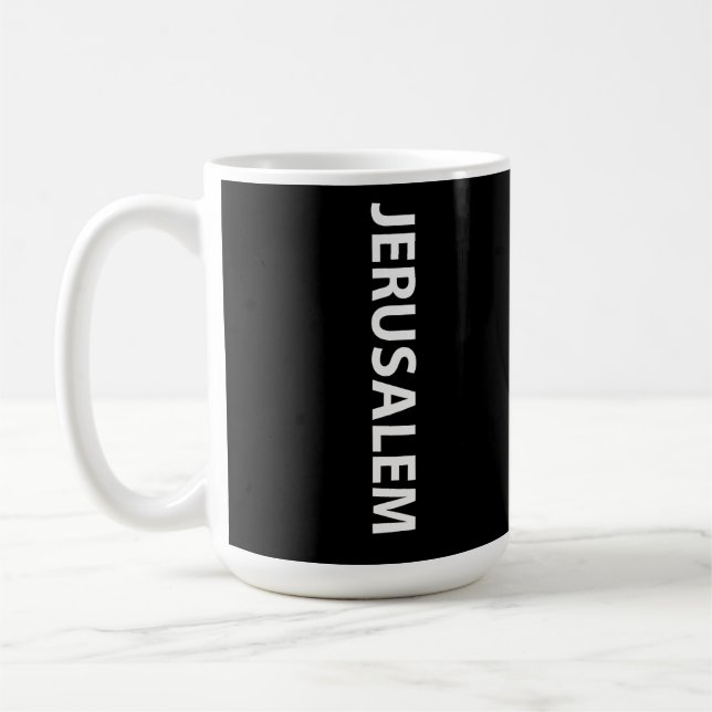 I kärlek Jerusalem Israel Kaffemugg (Vänster)
