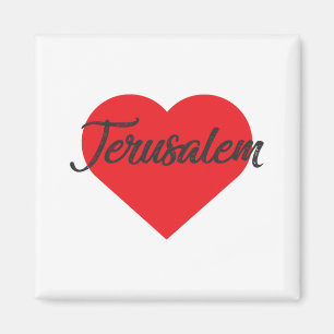 I Kärlek Jerusalem Magnet
