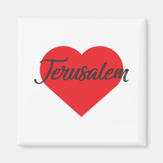 I Kärlek Jerusalem Magnet (Framsidan)