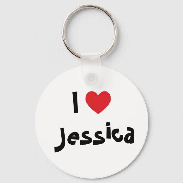 I Kärlek Jessica Keychain Nyckelring (Framsida)