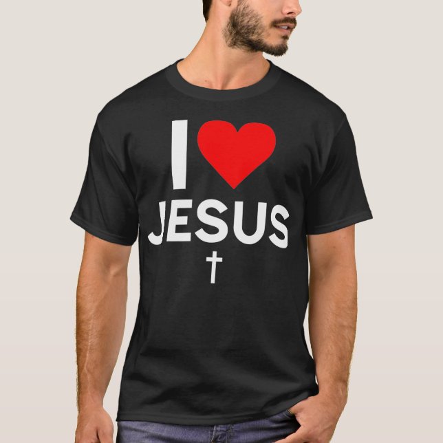 I Kärlek Jesus _3 T Shirt (Framsida)