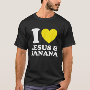 I Kärlek Jesus Banana Funny Fruit Banana Squad Chr T Shirt