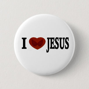 I KÄRLEK JESUS BUTTON KNAPP