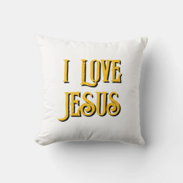 I Kärlek Jesus Christian Black White Guld Kudde