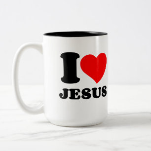 I KÄRLEK JESUS FÖR CHRISTIANER I KURSEN Två-Tonad MUGG
