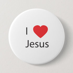 I kärlek Jesus-knapp Knapp