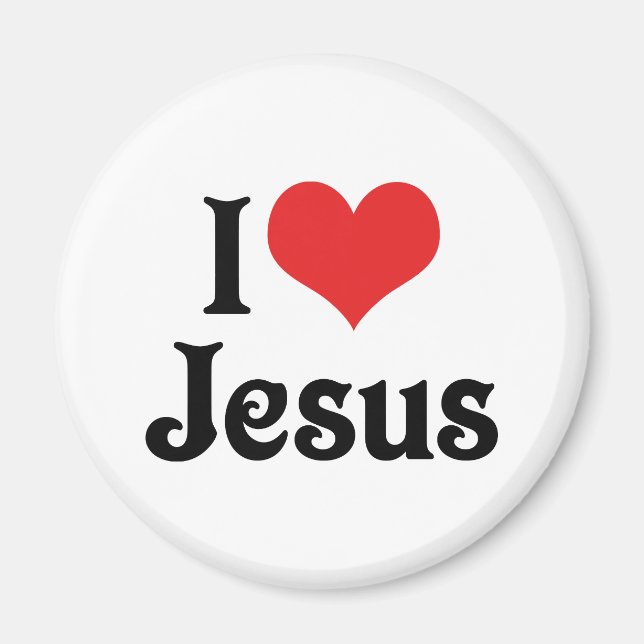 I Kärlek Jesus Magnet (Framsidan)