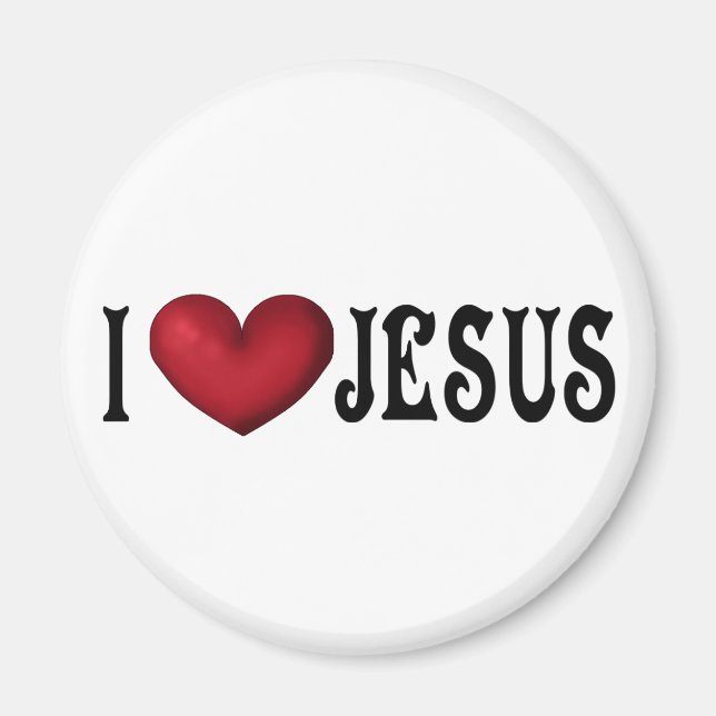 I Kärlek Jesus Magnet (Framsidan)