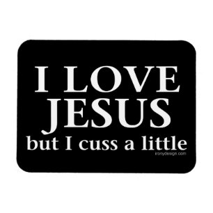 I Kärlek Jesus (men jag knackar lite) Magnet