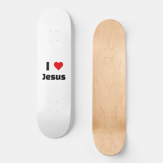 I Kärlek Jesus Mini Skateboard Bräda 18,5 Cm (Framsida)