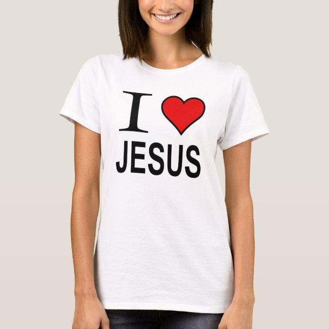 I Kärlek Jesus Moderskapsskjorta T Shirt (Framsida)