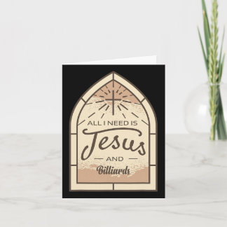 I Kärlek Jesus och Billiards Älskare Christian Bas Kort