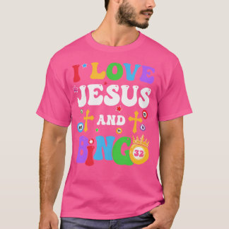 I Kärlek Jesus och Bingo Christian Kor Board Games T Shirt