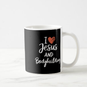 I Kärlek Jesus och Bodybuilding Christian Religiös Kaffemugg