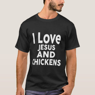 I Kärlek Jesus och Chickens design, en fin kycklin T Shirt