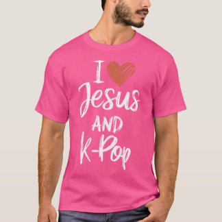 I Kärlek Jesus och K-Pop Christian Religiösa K-Pop T Shirt