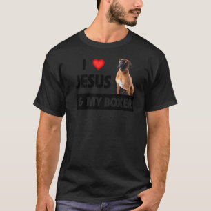 I Kärlek Jesus och min Boxer Hund Mamma Pappa Pet T Shirt