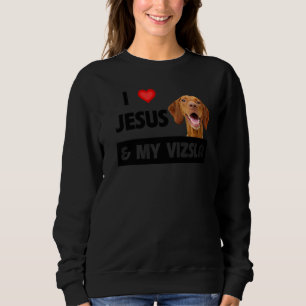 I Kärlek Jesus och min Vizsla Hund Mamma Pappa Chr T Shirt