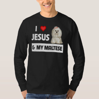 I Kärlek Jesus och mitt maltesiska Hund Pappa Malt T Shirt