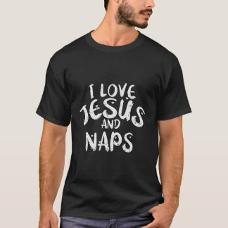 I Kärlek Jesus och Naps jul Christian Gift T Shirt